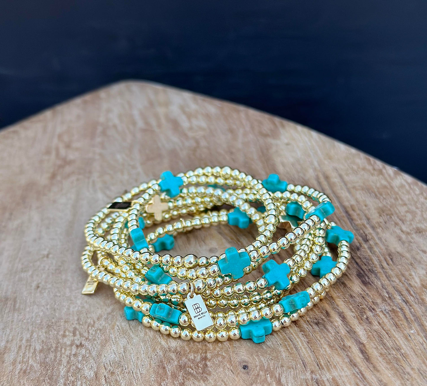 Turquoise Cross Bracelet