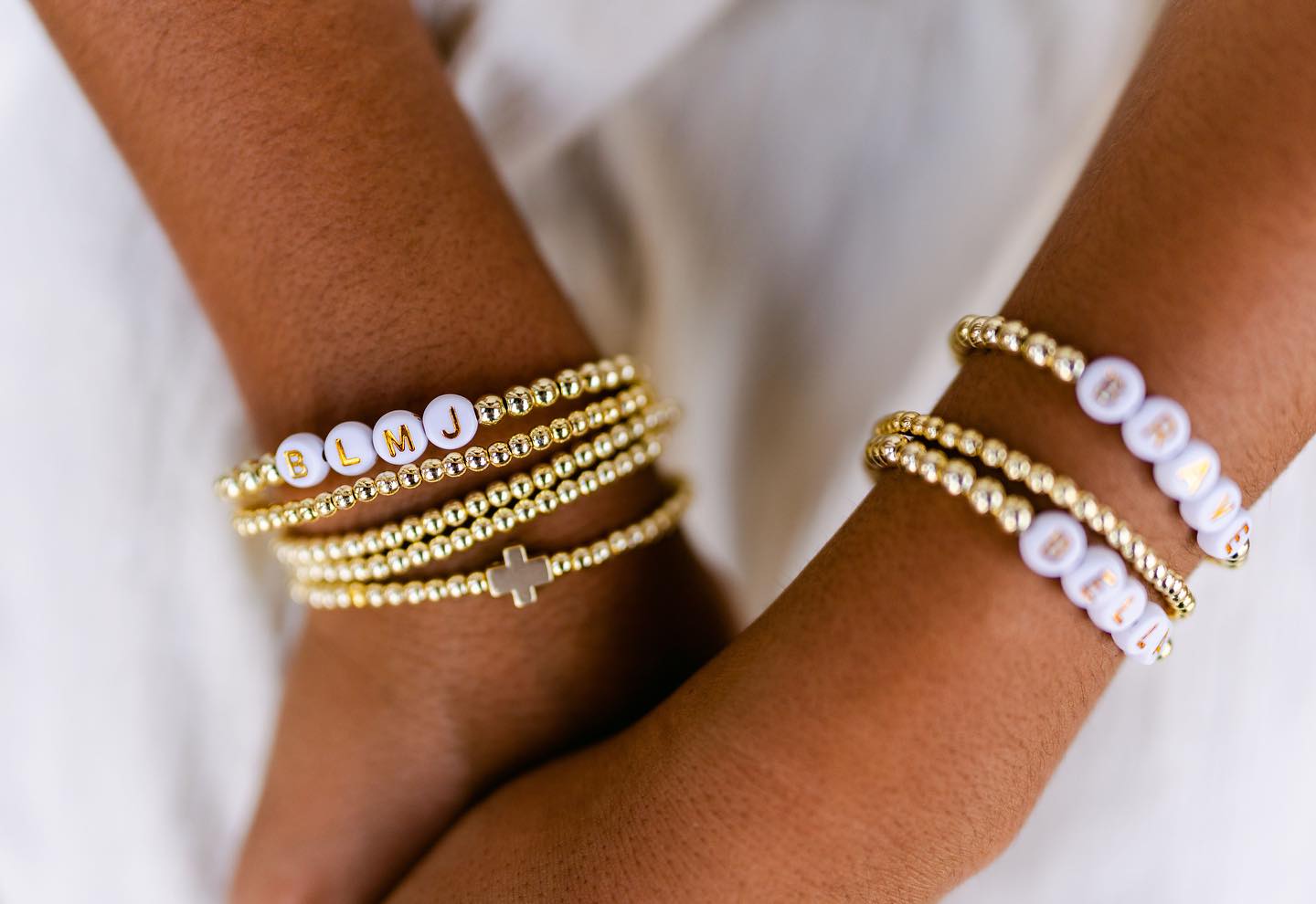 18k Gold 3 bracelet Stack